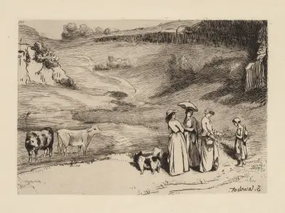 Byjungfrurna av Félix Bracquemond