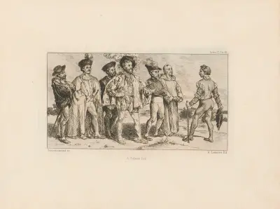Pantagruel möter Panurge av Félix Bracquemond