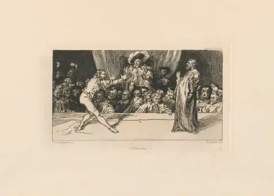 Panurge et `l’Angloys qui arguoit pae signe` av Félix Bracquemond