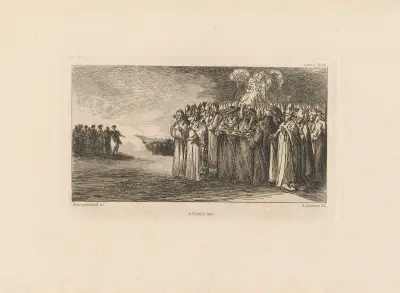 Papegaut, cardingaux, évesgaux, monagaux av Félix Bracquemond