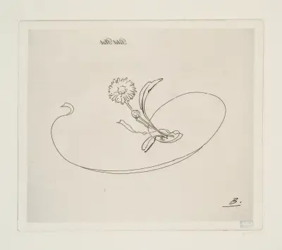 Liten tallrik [marguerit]. av Félix Bracquemond