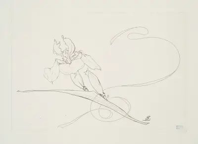 Stående rund (iris) av Félix Bracquemond