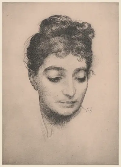 Porträtt av Félix Bracquemond