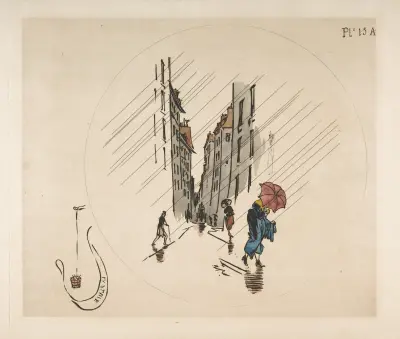 Rain av Félix Bracquemond