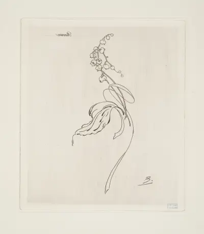Ravier [décor de muguet]. av Félix Bracquemond