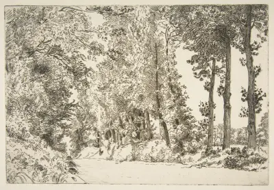 Rue des Bruyères, à Sèvres av Félix Bracquemond