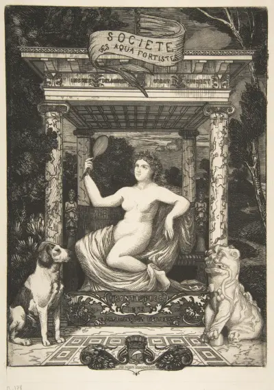 Société des Aquafortistes (Frontispice) av Félix Bracquemond