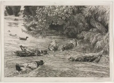 The Question Mark av Félix Bracquemond