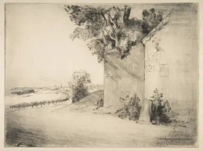 Seine sett från Passy av Félix Bracquemond