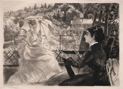 Villa Brancas terrass av Félix Bracquemond