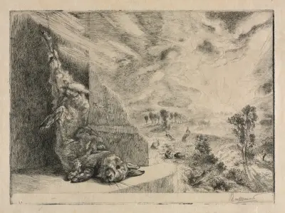 The Wild Rabbit av Félix Bracquemond
