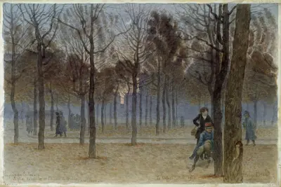 Place des Écoles, marknadstorget och Avenue du Maine av Félix Brard