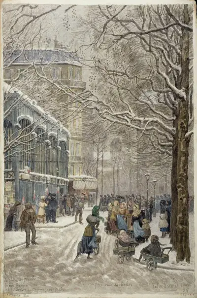 La place du Marché, la rue Brézin et l’avenue du Maine av Félix Brard