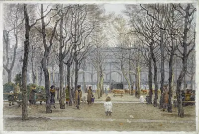 La place du marché Montrouge av Félix Brard