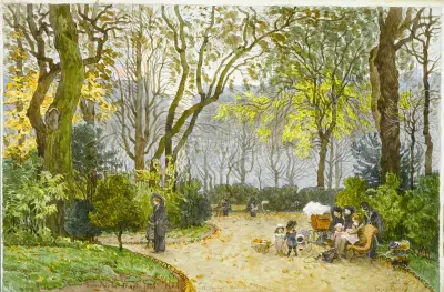 Le square de la mairie du XIVème arrondissement. Les veuves av Félix Brard