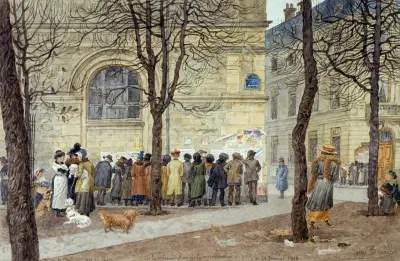 Place de Montrouge, 14:e arrondissementet i Paris, 25–29 januari 1918 av Félix Brard