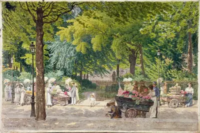Square de la mairie du 14ème arrondissement, rue Mouton Duvernet le 4 juillet 1917 av Félix Brard