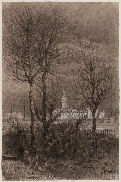 Vue de l’église Saint-Pierre de Montrouge prise du Grand-Montrouge av Félix Brard