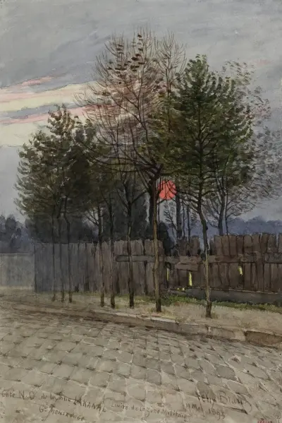 Vue du côté Nord-Ouest de la rue Lakanal au Grand-Montrouge av Félix Brard