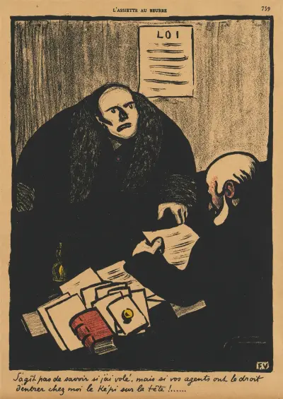 Crimes And Punishments; The question is, not whether… av Félix Vallotton