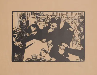 La rixe ou la scène au café av Félix Vallotton