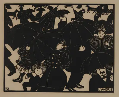 L’Averse (The Downpour), 1894 – nr 2 av Félix Vallotton