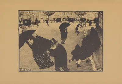 L’averse, 1894 – nr 1 av Félix Vallotton