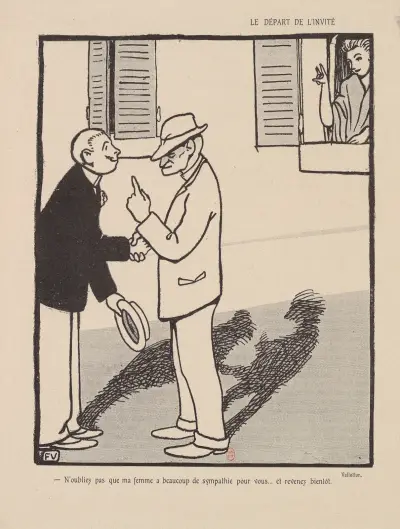 Le Depart de L’Invite av Félix Vallotton