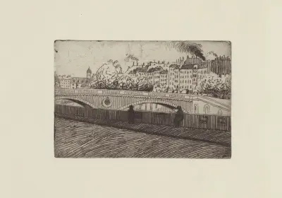 Le pont St Michel av Félix Vallotton