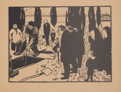 L’enterrement av Félix Vallotton