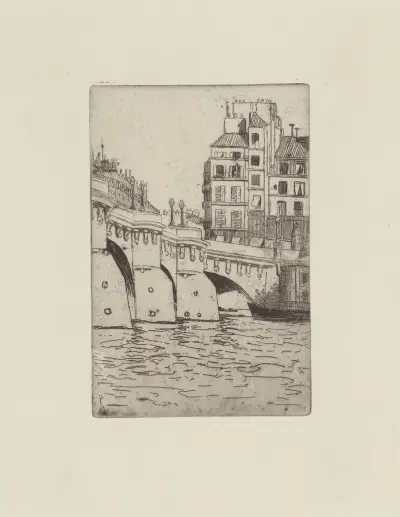 Les bains du Pont-Neuf av Félix Vallotton