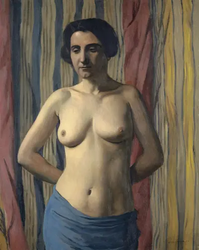 Nude with Blue Sash av Félix Vallotton