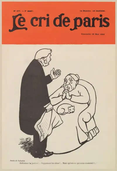 Reformer la justice!… Supprimer les abus!… Mais qu’est-ce qui nous resterait… av Félix Vallotton