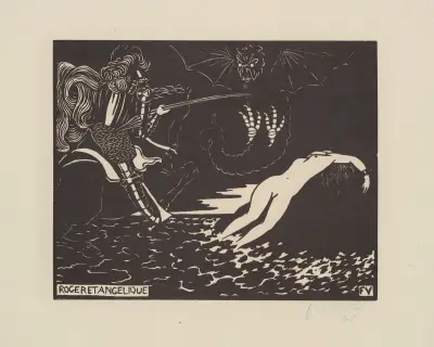 Roger et Angelique av Félix Vallotton
