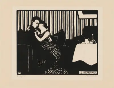 The Lie (Le mensonge) av Félix Vallotton