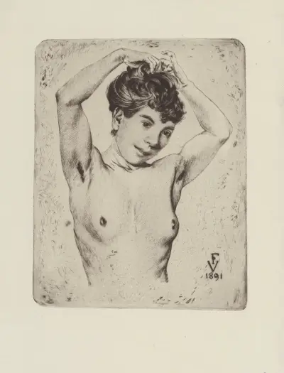 Torse de femme nue av Félix Vallotton