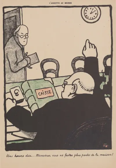Une heure dix… Monsieur vous ne faites plus partie de la maison! av Félix Vallotton