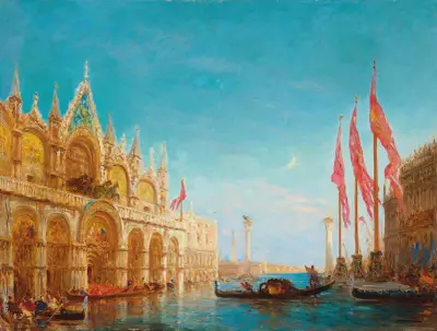 Aqua alta av Félix Ziem
