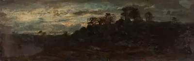 Barbizon, kväll av Félix Ziem