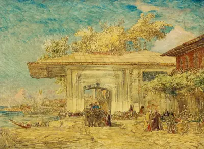 Konstantinopel, janitscharernas kiosk av Félix Ziem