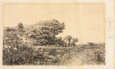 Edge of Marsh at Couronne av Félix Ziem
