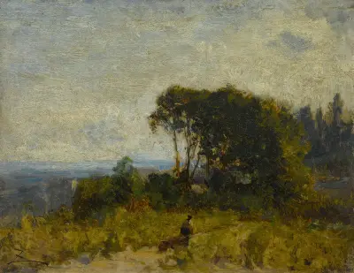 Omgivningar kring Barbizon av Félix Ziem