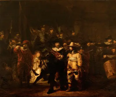La Ronde de nuit, d’après Rembrandt av Félix Ziem
