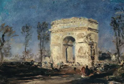 L’Arc de Triomphe de l’Etoile, 8ème arrondissement. av Félix Ziem