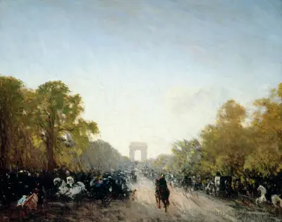 L’avenue Des Champs-Elysées av Félix Ziem