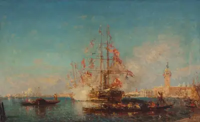 Le Coup De Canon av Félix Ziem