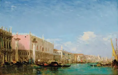 Slavkajen, Venedig av Félix Ziem