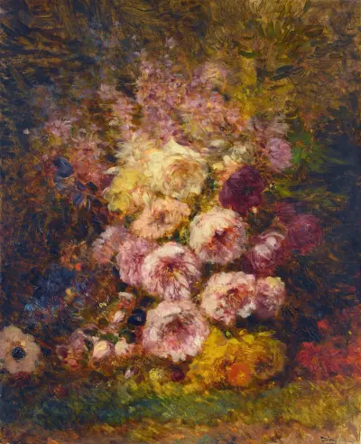 Pivoines av Félix Ziem