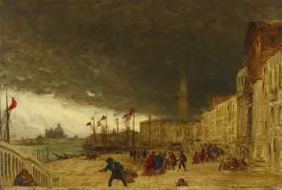 Riva Degli Schiavoni av Félix Ziem