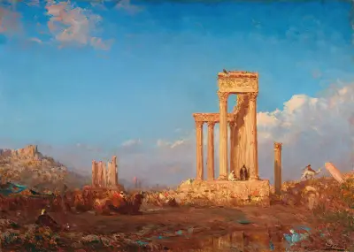 Ruinerna i Palmyra av Félix Ziem